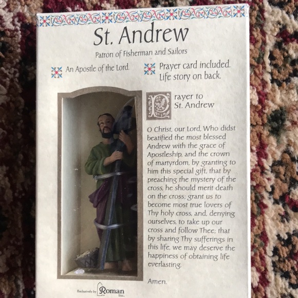 St Andrew- Patron Saint of Fishermen & Sailors Figurine NIB - Picture 10 of 10